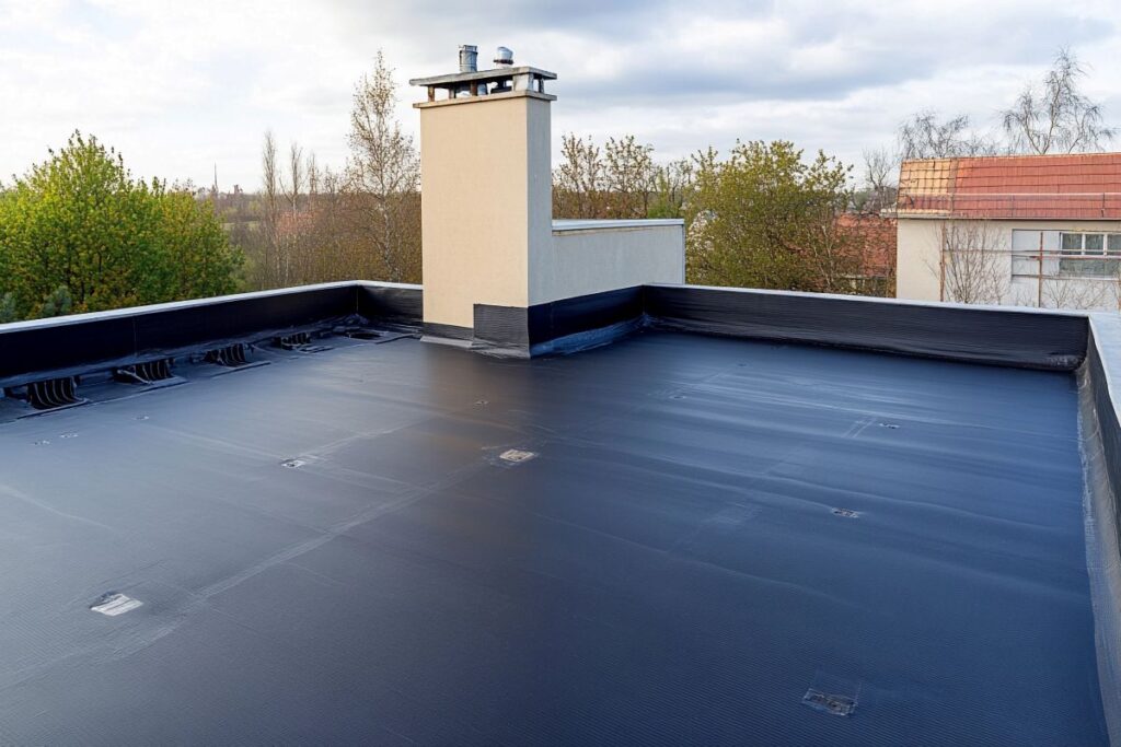 Quality Epdm Roofing Membrane On Flat Rooftop