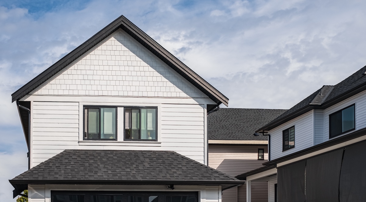 White siding installation
