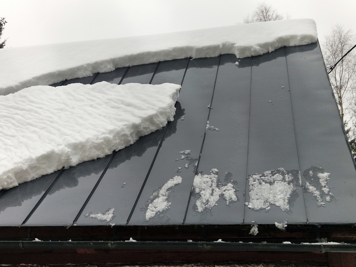 Snow On Metal Roof