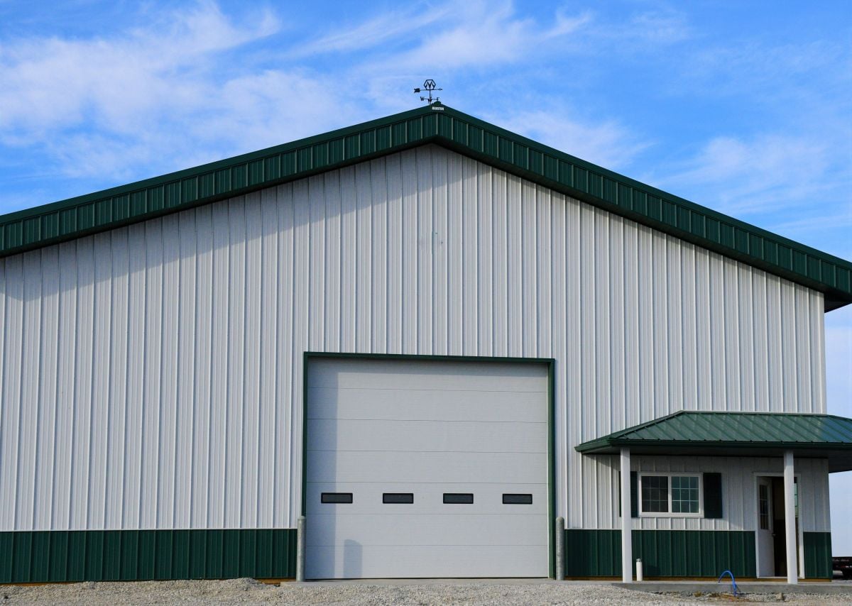 Agricultural Building With A Metal Roof