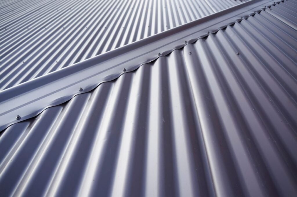 Dark Grey Corrugated Metal Roof